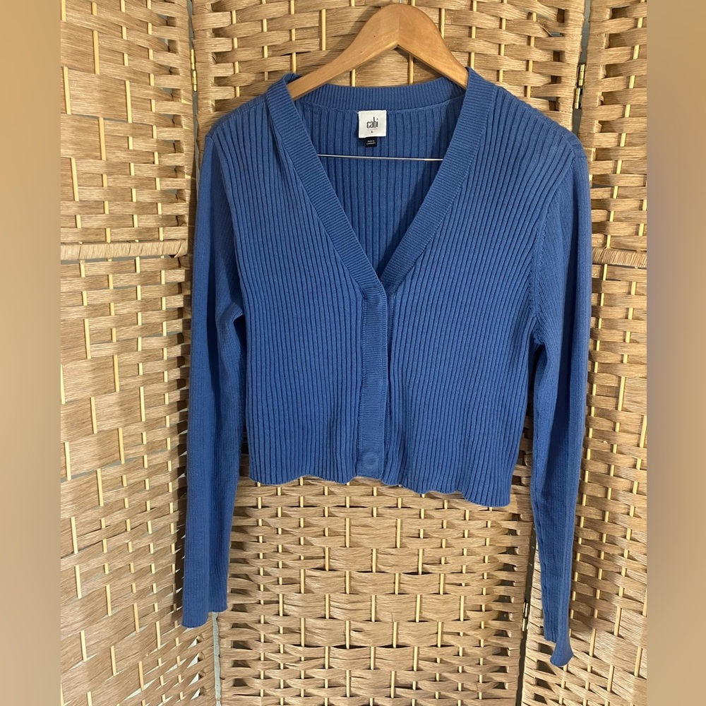 Cabi Cropped Snap Sweater - Picture 2 of 11